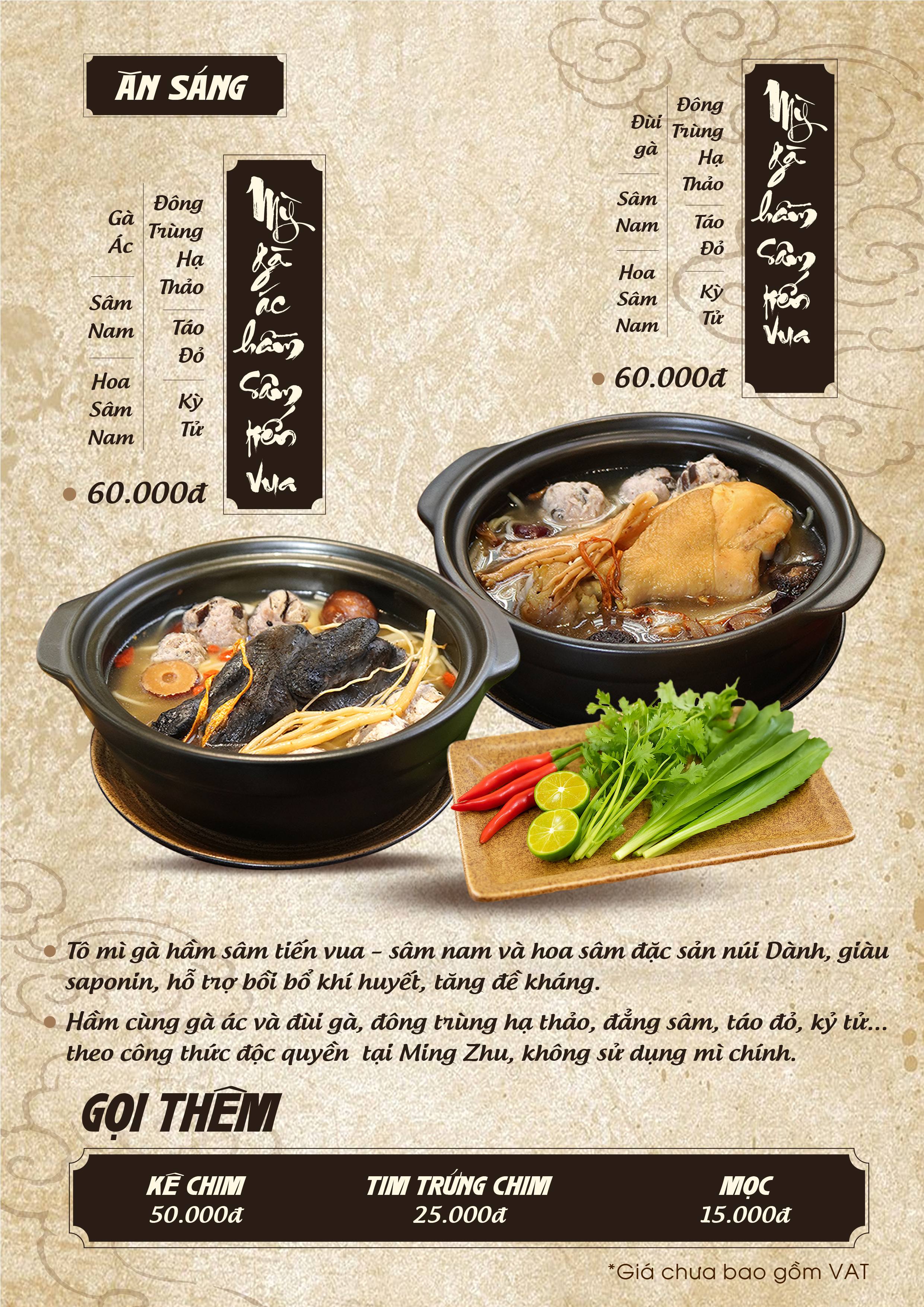 MENU ĂN SÁNG